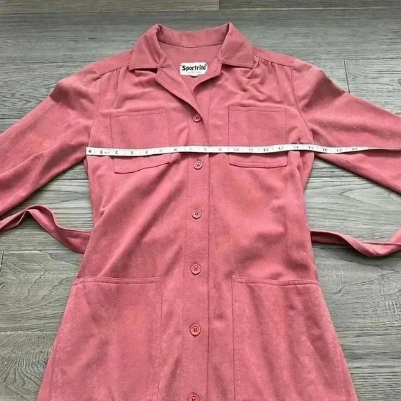 🔥sportrite🔥 | Vintage 1960’s  Arnel triacetate fabric blush pink trench coat - Picture 14 of 16